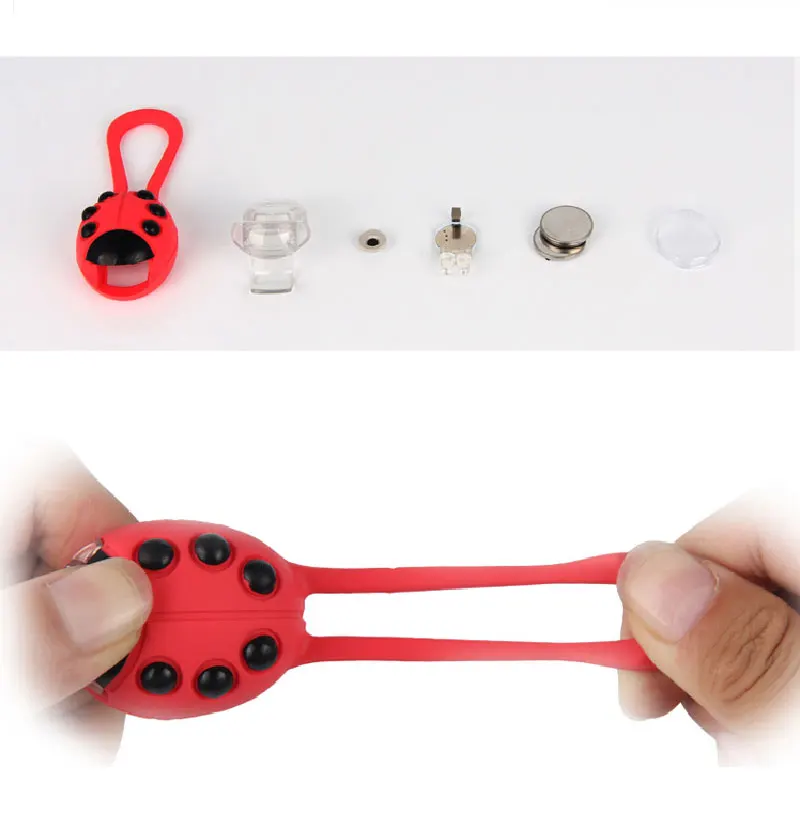 Ladybugs Bug shape Bicycle Light LED Bike Front Rear Light Night Children Balance Scooter Lamp Kid Stroller Cycle Headlight
