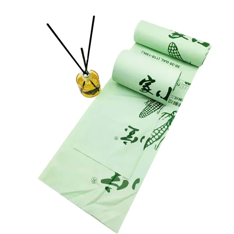 bio degradable compostable PLA cornstarch bin liner can garbage waste bags for home office
