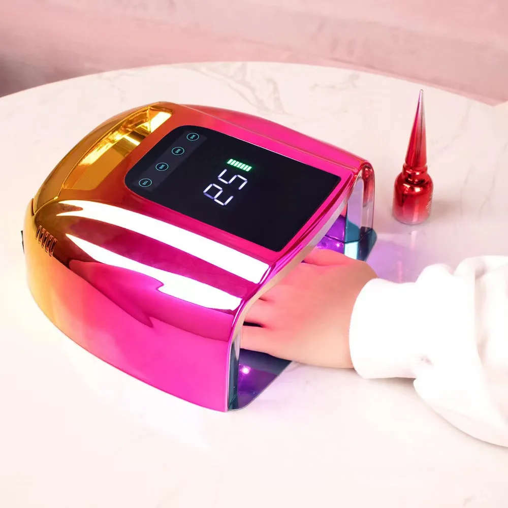 Recharge Electroplating Color Nail Dryer 4 Timers Wireless Led Nail Lamp 96 W Uv Lamp For Nails lamp