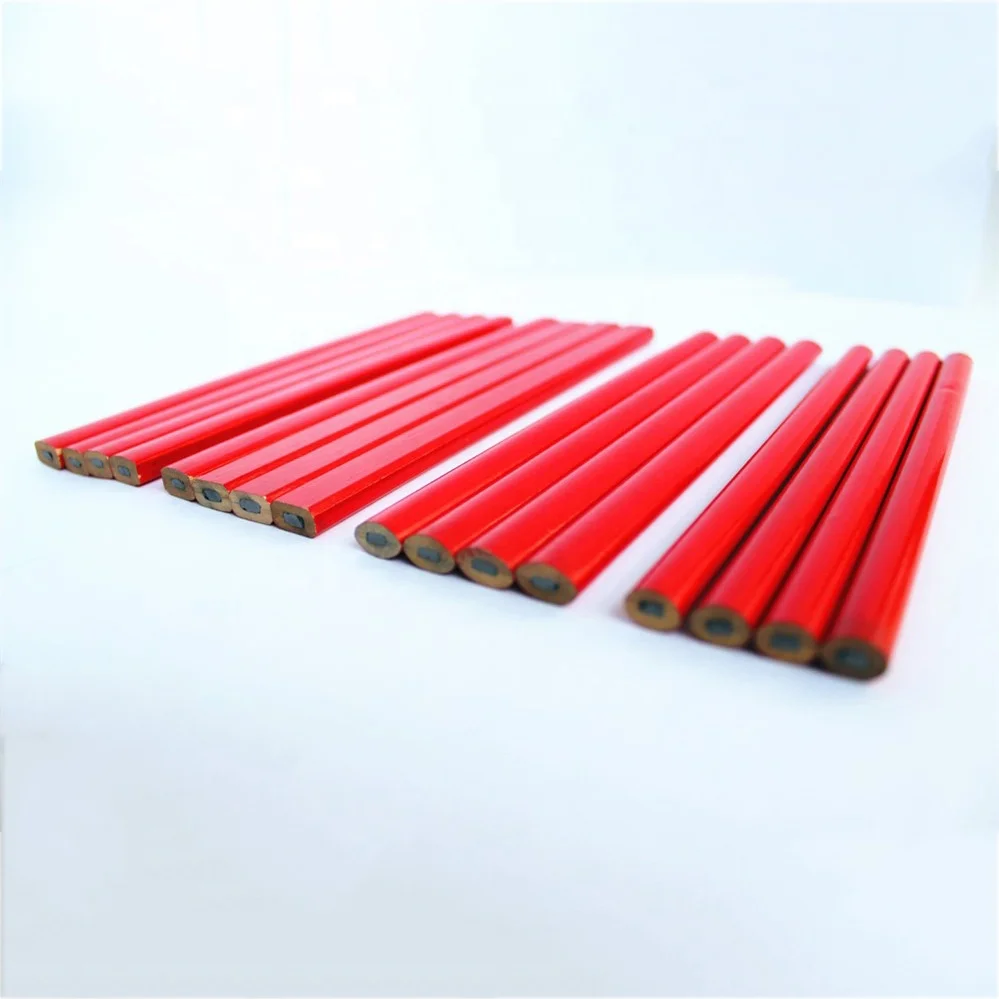 2B/HB Wooden Carpenter Pencils With Sharpener