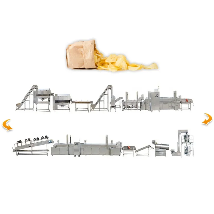 TCA High end automatic potato chips making machines potato chip making equipment trade lays potato machine automatic to make chi