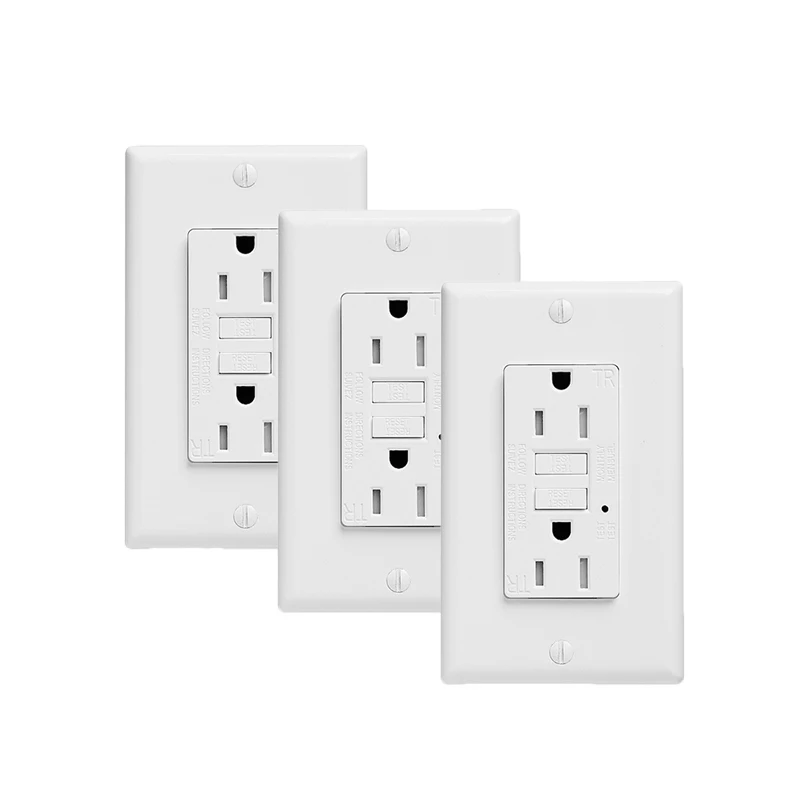 ETL Approved 220V 15A  GFCI Wall Outlet Socket