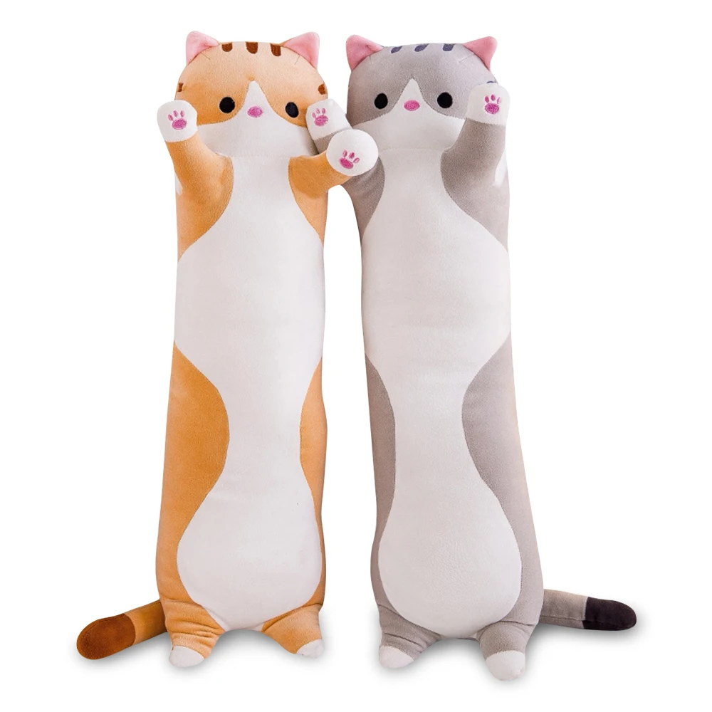 Toys Soft Cat Big Hugging Plush Pillow Cartoon Long Cat Kitten Legs Pillow Sleeping Companion Bolster Toys