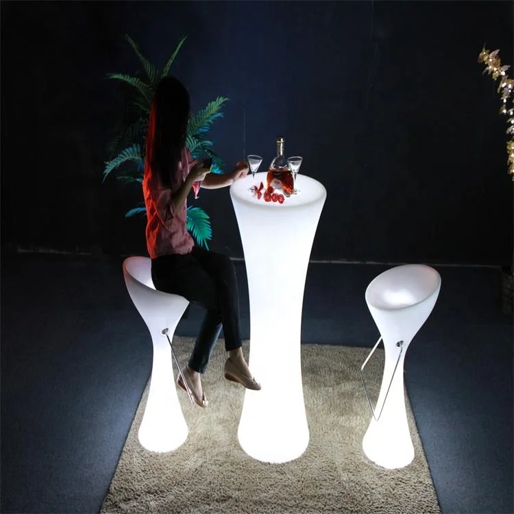 2022 Hot sell LED color changing illuminated bar table best price