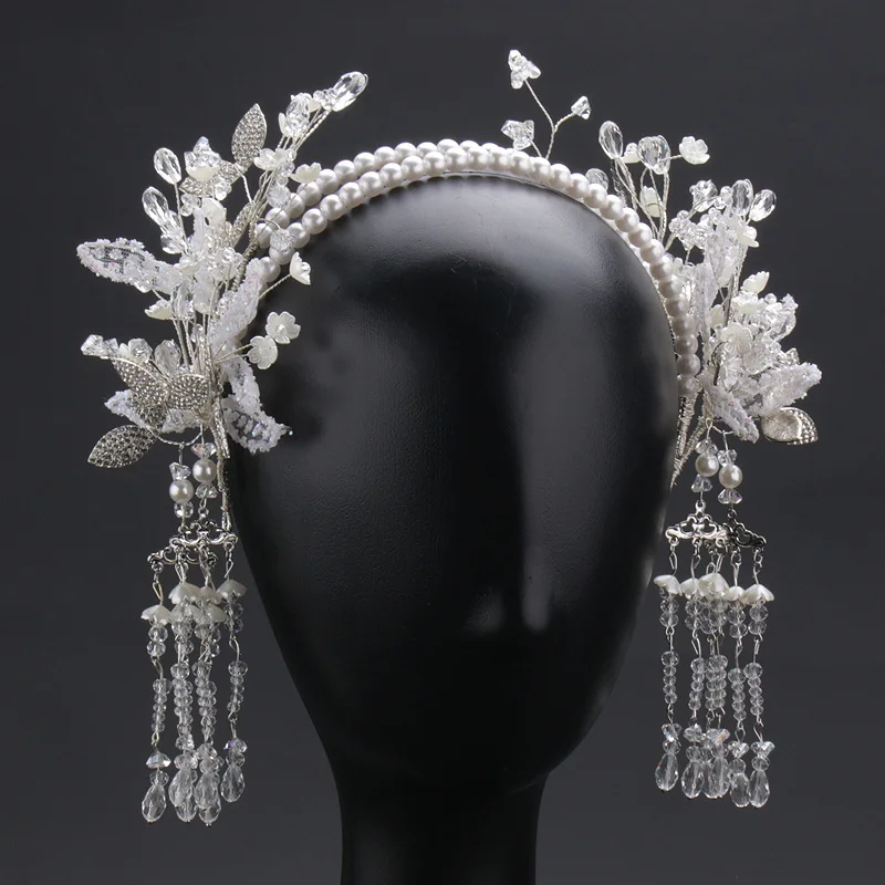 Hot Selling Handmade Tassel Headband Fringe Super Fairy Crystal Bride Bedazzled Headbands