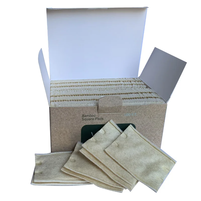 Bamboo Fiber Makeup Cotton Pads for Lint-free Facial Makeup and Manicure