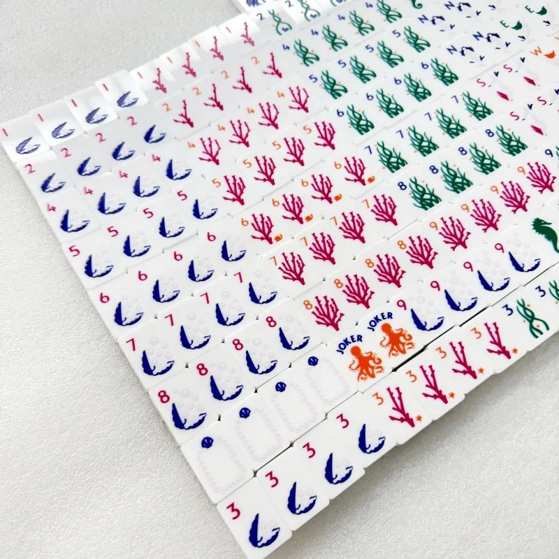custom malaysia japanese blank pink rummy american mahjong tiles set board game acrylic mahjong game