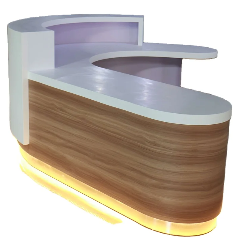 Acrylic Solid Surface Prefab Nurse Station Reception Desk  For Hospital or Clinic