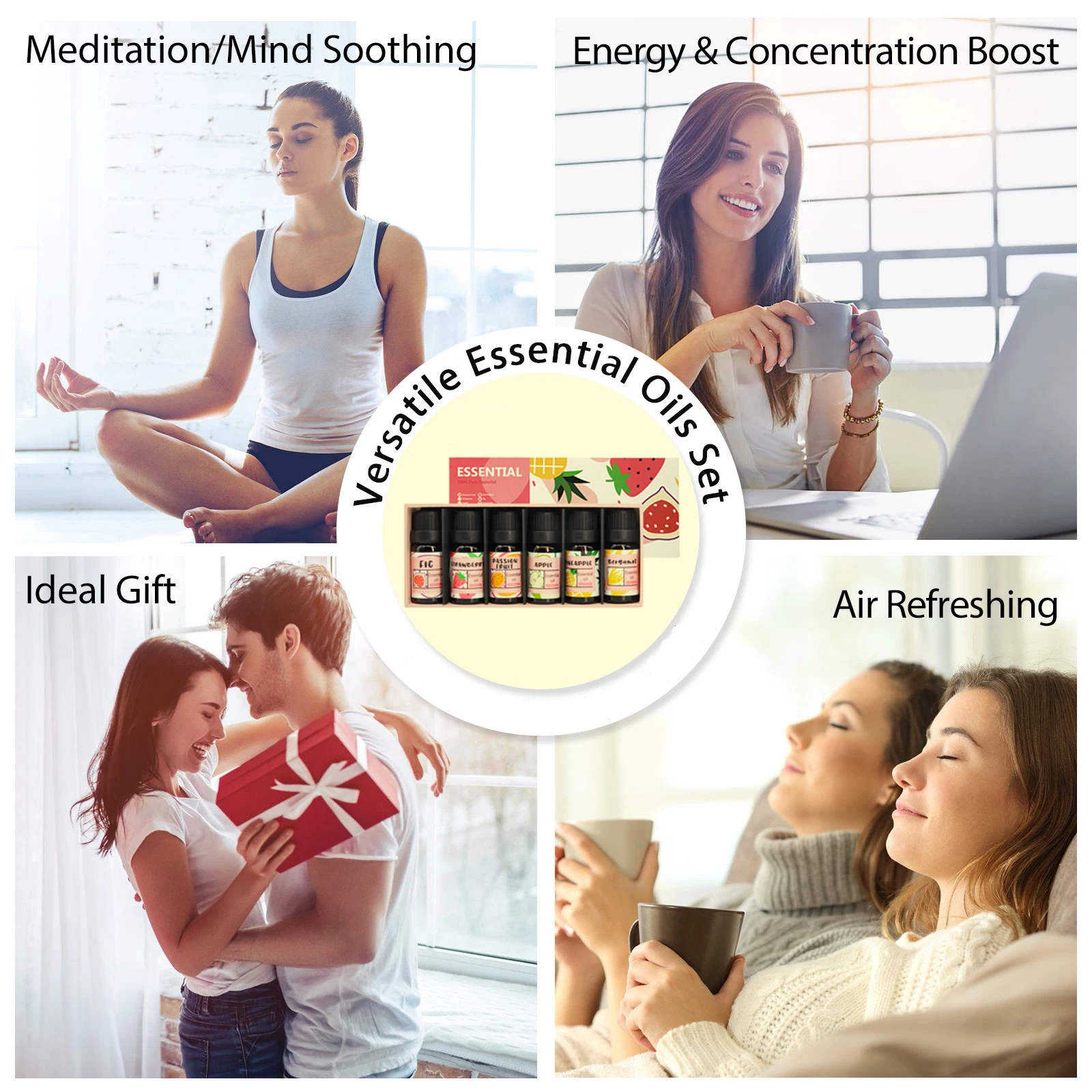 High Quality Fruit Scented Oil Pure Fragrance Oil 10ml Gift Set Aromatherapy Hotel Essential Oil