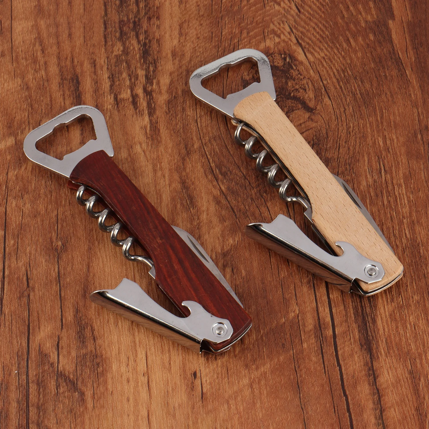 Wine Accessories Cork Screw Sandalwood Red Wine Bottle Opener Rosewood Wine Bottle Waiters Stainless Steel Corkscrew