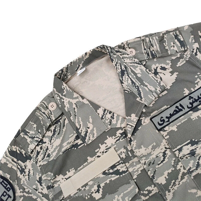 Wholesale custom egyptian air force army grey tiger print camouflage uniform jacket