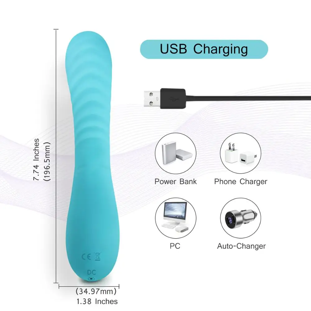 Winyi Adult Tool Usb Rechargeable Silicone Clitoris G Spot Vibrator Women Masturbation Sex Adult Toys Dildo Wand Dildo