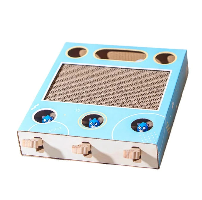 Pet Enrichment Toys for Indoor, Whack a Mole Game for Cats, Interactive Cat Hunt Mouse Toys