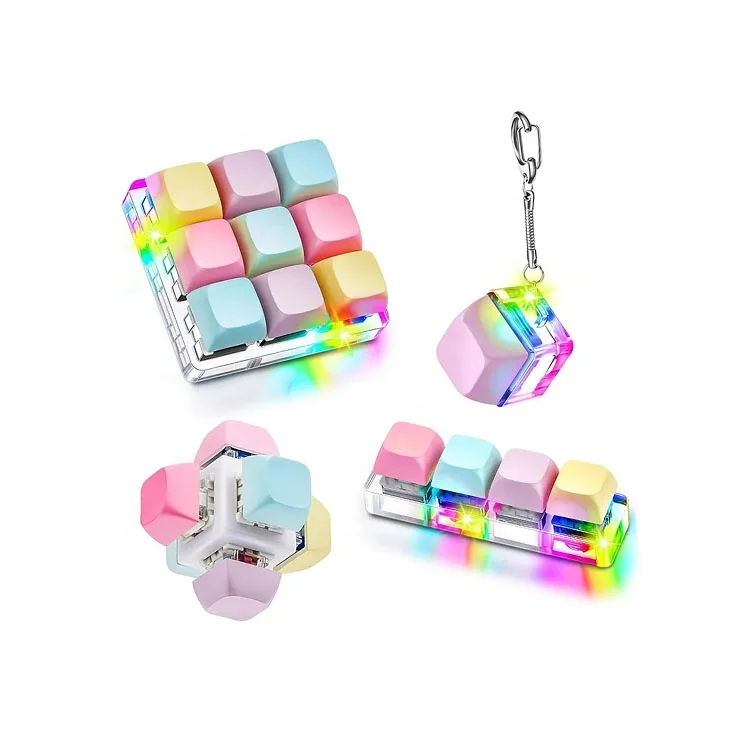 LED Custom Design Logo Mechanical Keyboard Decompression Gift keyboard keychain Customization
