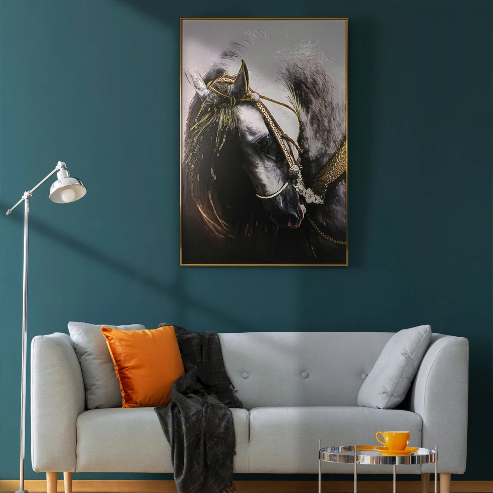 Modern Decoration Personal Customization Picture Abstract Horse 3D Relief Wall Hanging Animal Painting