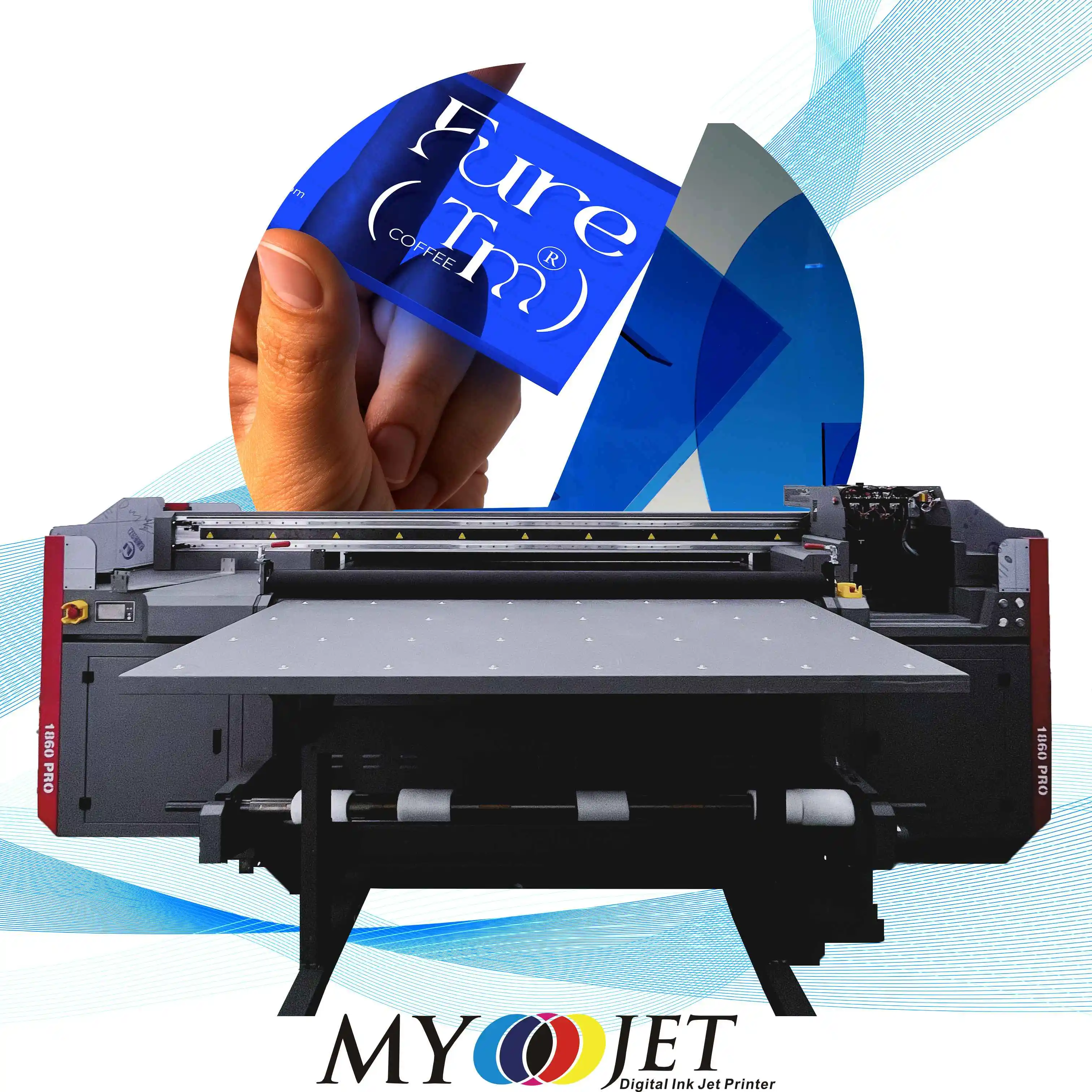 MYJET 6 футов 1 8 м 1860 Профессиональный Гибридный Ультрафиолетовый принтер большого формата вывески для украшения интерьера настенная бумага нетканый материал все листы