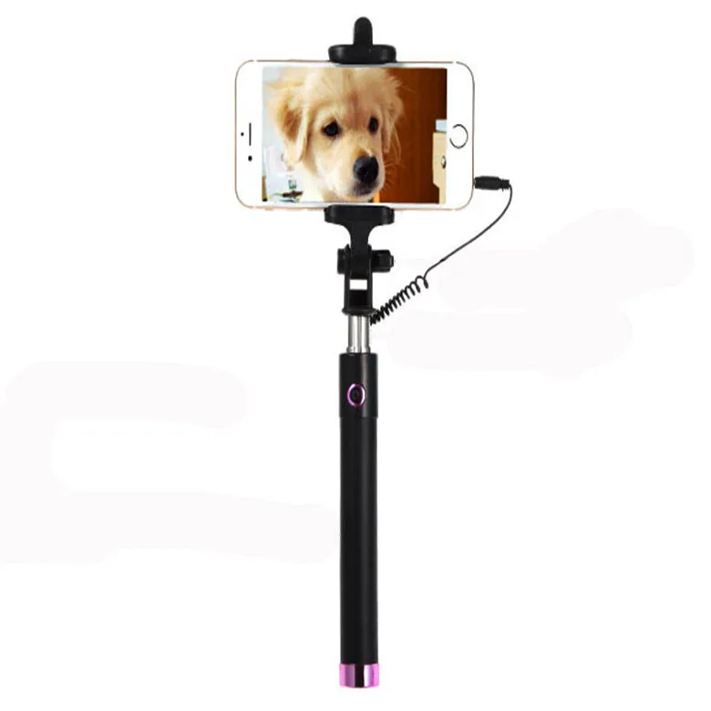 Ningbo E-reise Mini Selfie Stick Portable Extendable Monopod Self-Pole Handheld Wired Selfie Stick For iPhone for Smartphone