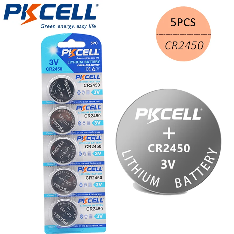Non Rechargeable 3Volt Lithium Battery CR2450 Cr2032 Coin Cell for Led Light and