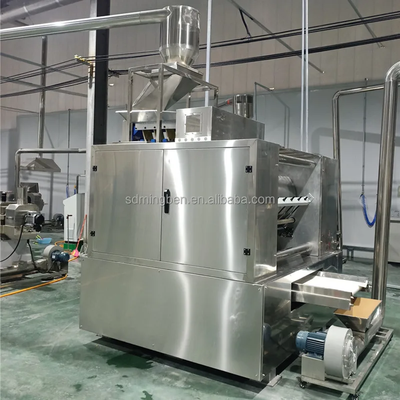 Wheat rice oats maize corn flakes breakfast cereal maker making machine extruder production line equipment