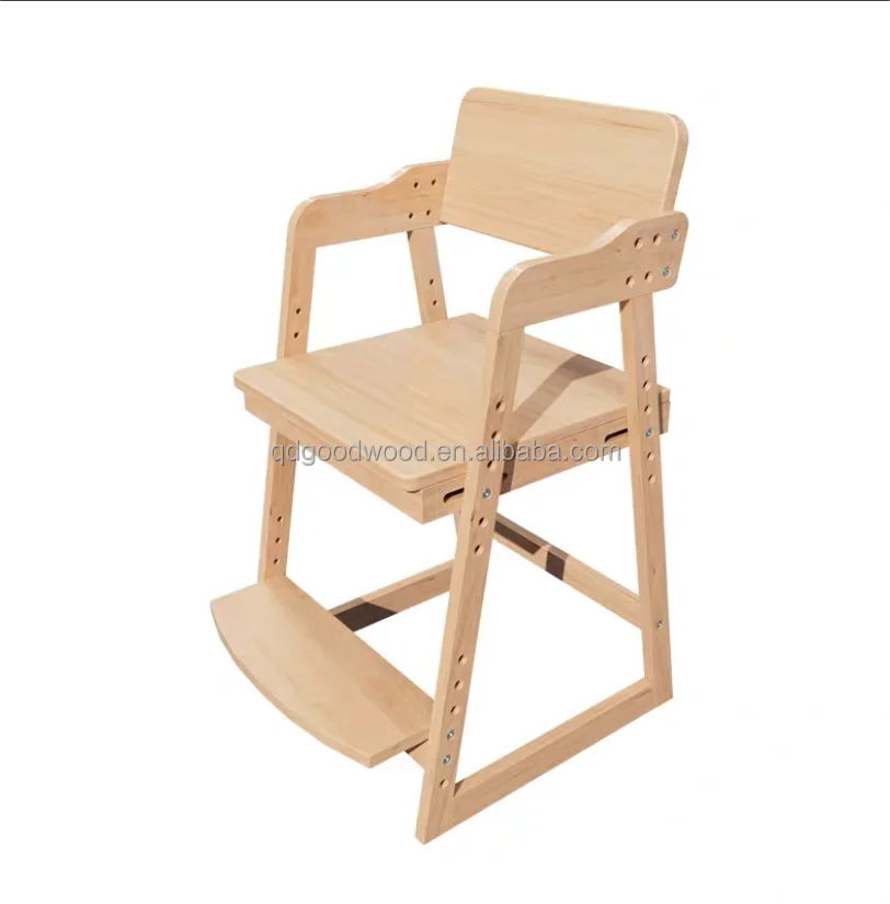 New Design Teenager Adult Height Adjustment Solid Wood High Back Adjustable Kids Study Chair