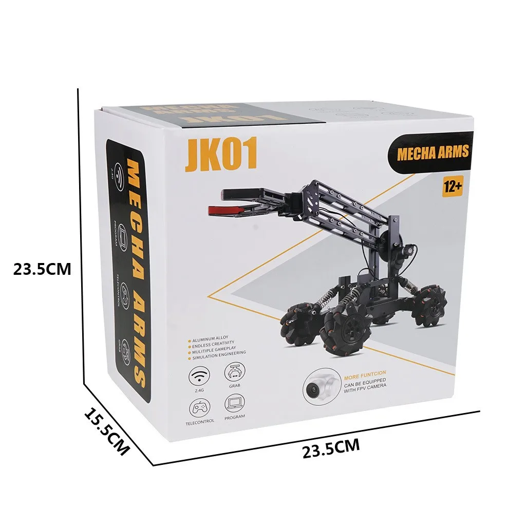 JJRC JK01 MECHA CLAMP Arm 4WD Diy Programming 14 Channel Assembly RC Remote Control Truck Toys For Birthday Gifts