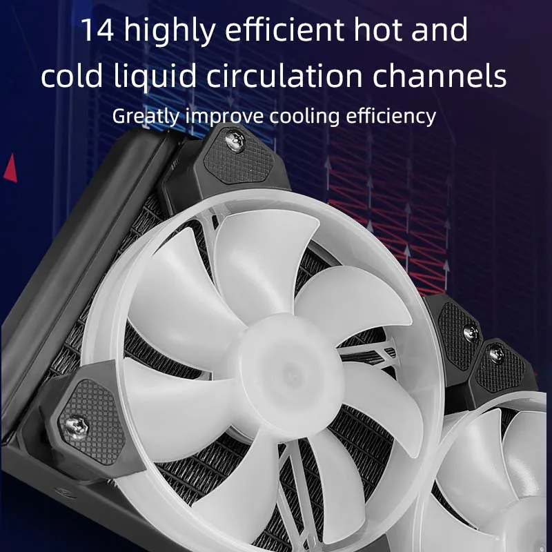 Good sell COOLMOON Jade Ring 240 Amd/Intel Liquid Water Cooler Large Air Volume Water Cooling cpu aio water cooler for Gaming Pc