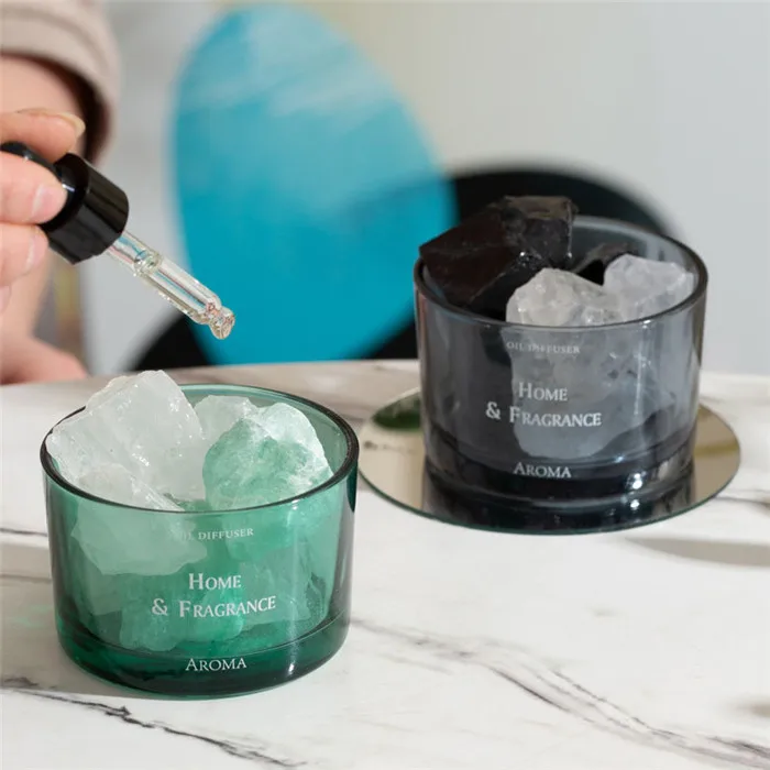 Home Art Ornament Decor Perfume Fragrance Crystal Mineral Salt Stone Rock Aromatherapy Room Hotel Aroma Diffuser & Essential Oil