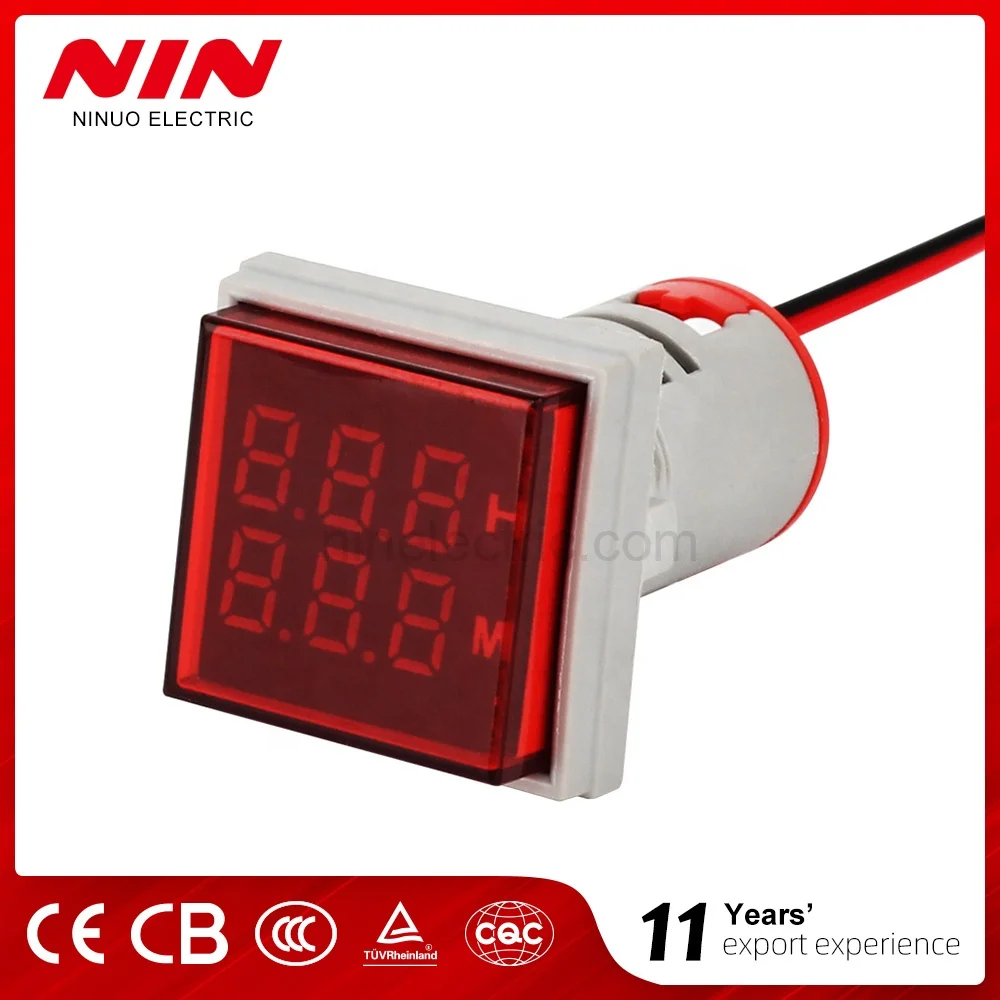 NIN red mini square  indicator lamp type led digital display waterproof high accuracy 22mm timer meter