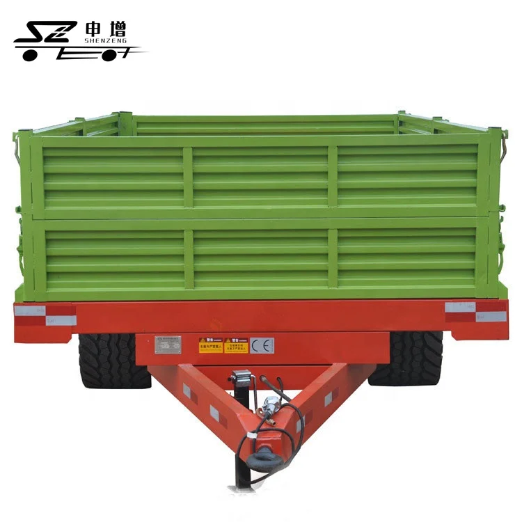 4WD wheel tractor hydraulic dumper trailer tractors farm wagons 10 tons