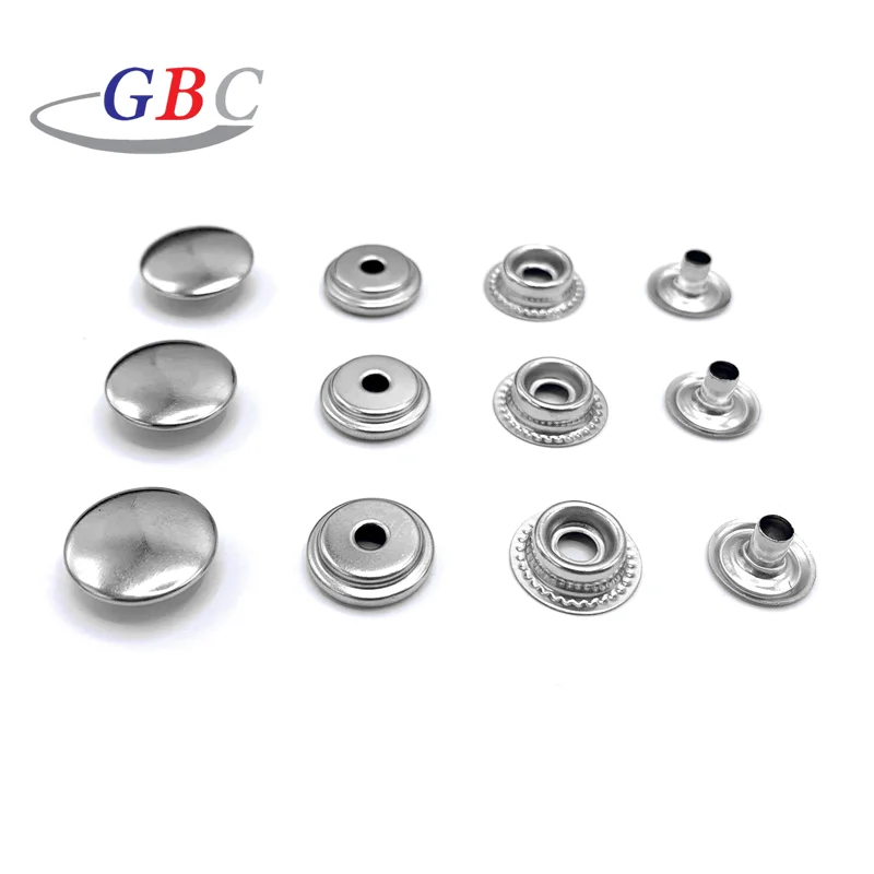 Nickel silver color 24L metal press snap button