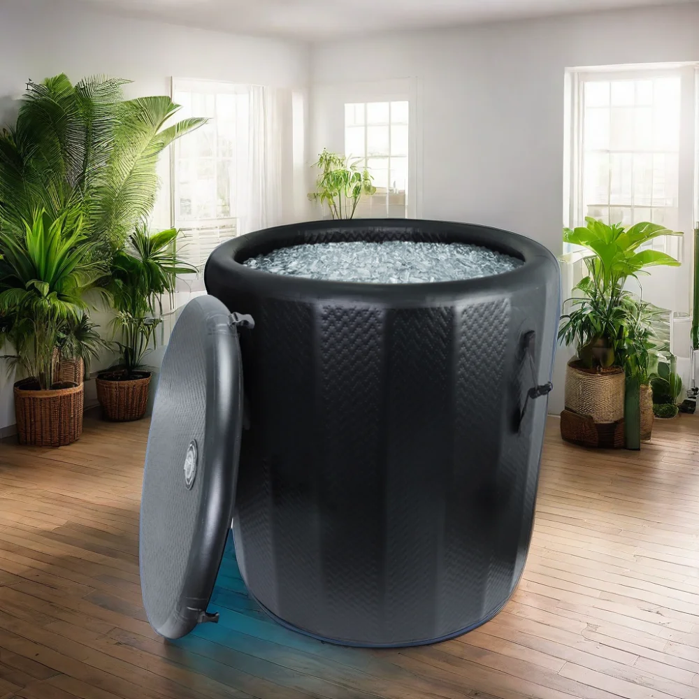 Wholesale Portable Ice Barrel DWF Inflatable Ice Bath Tub Round Cold Plunge Barrel For Soaking Recovery