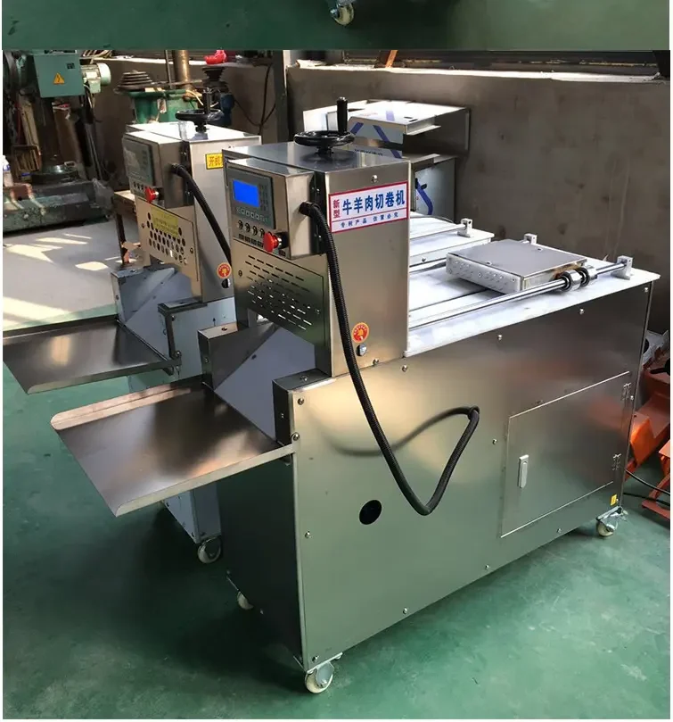 High Efficiency Frozen Meat Roll Slicer Machine meat cutter machine  CNC Meat Slicing Machine