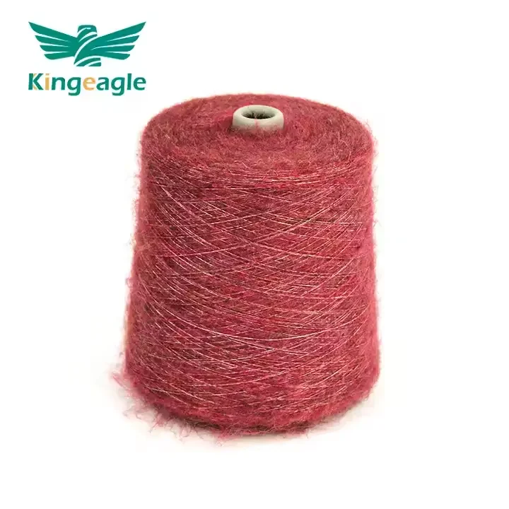 Высококачественная пряжа Kingeagle 12.5 нм/1 красный цвет окрашенная шерсть матовая для вязания