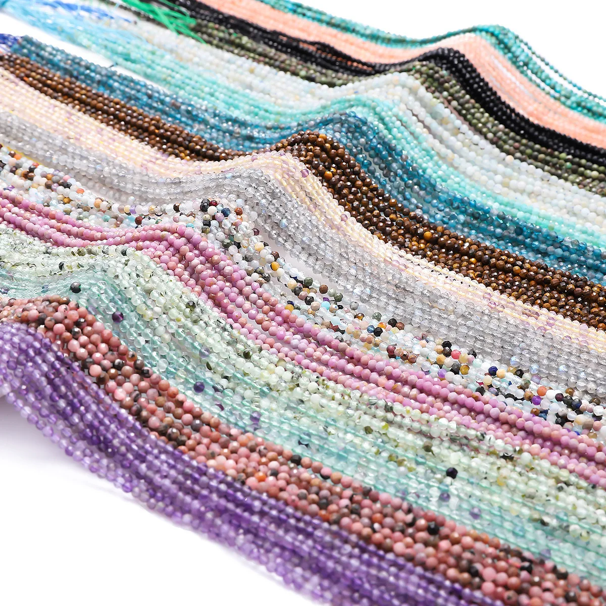 2-2.5 mm septum Cut natural stone bead  handmade DIY mini bead bracelet accessory material loose bead manufacturer wholesale