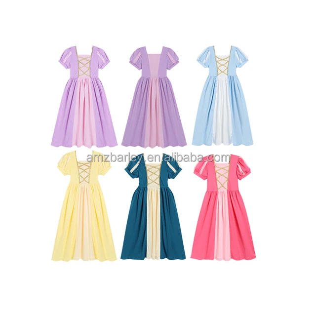 Snow White Rapunzel Belle Aurora Cind Princess Costumes  Kids Halloween Christmas Party Girls Prom Gown Cosplay Fancy Dresses