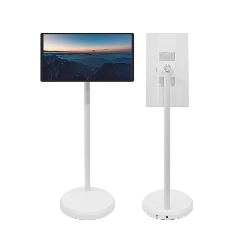 Factory 6000Mah 1920*1080 2K Jcpc Bestietv Free Touch Screen Stand Tv Follow By Me Lcd Screen Digital Signage