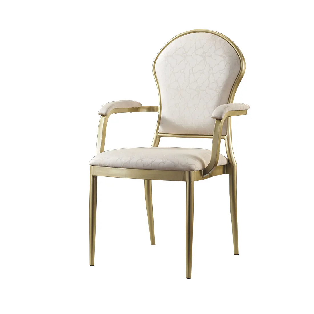 Wholesale Champagne Metal Leg Design Living Room Dining Room Armchair for Hotels
