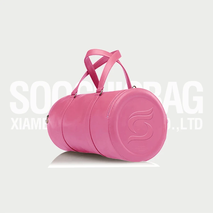 Soochic Dress Dark Purple Tow Handles Duffel Bag Removable Strap Faux Leather Weekend Bag Boutique Embossed Sport Travel Bag