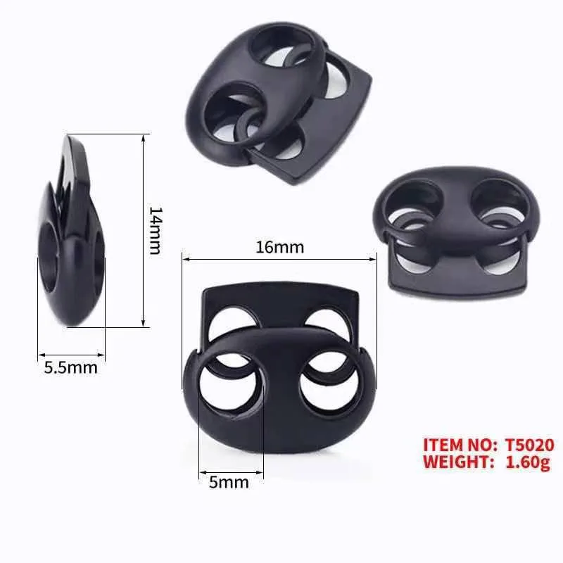 High Quality Gold Black Textured Zinc Alloy Metal Spring Rope Clothing Bag Shoes Hats Cord Lock Stopper for Garments Accessories