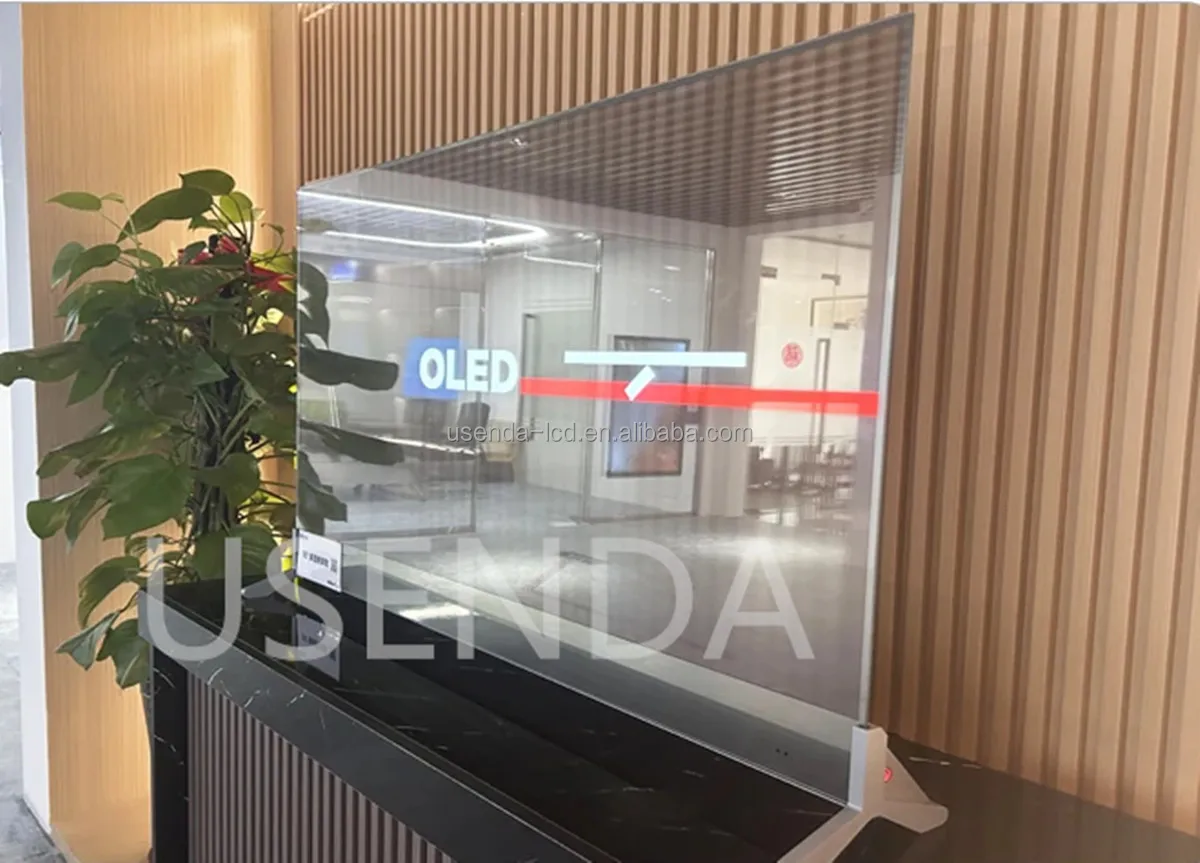 55inch  Display Transparent Digital Signage OLED  Screen 4K HD Interactive Touch Ultra Thin Transparent OLED Display