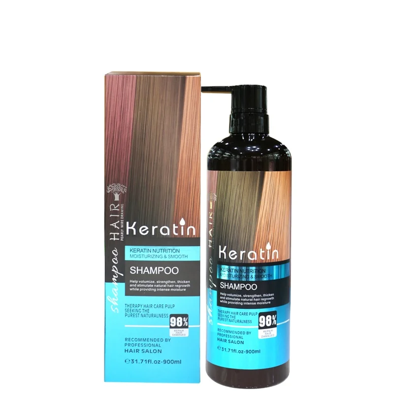 Keratin hair dye shampoo private label hair conditioner hair care set