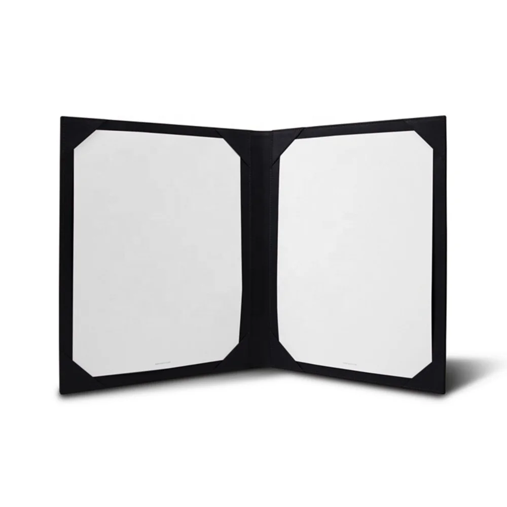 Premium pu leather popular menu holder table menu covers for restaurant/salons/cafe