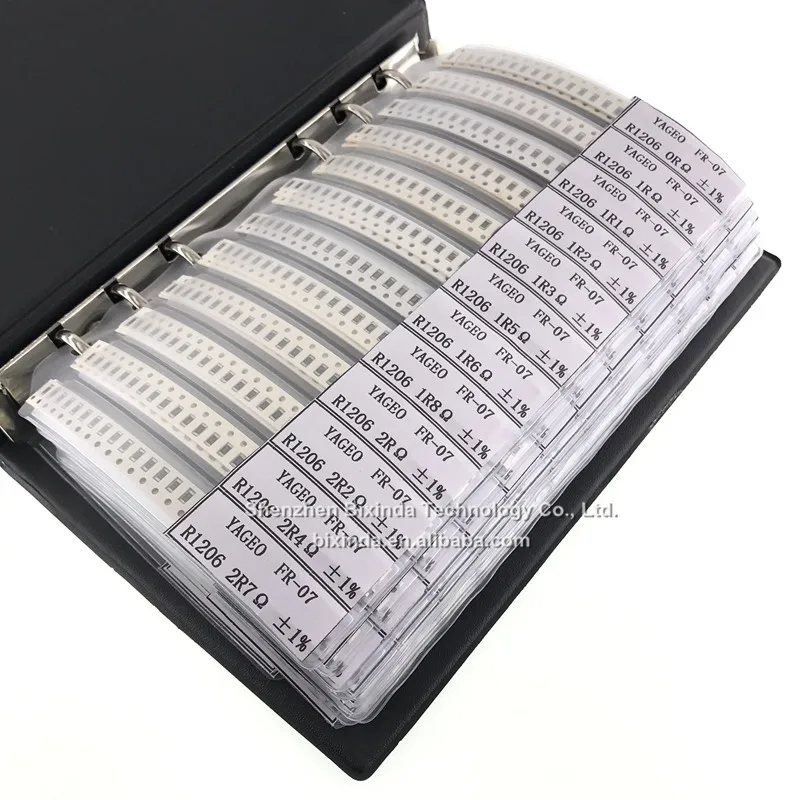 170 значений * 50 шт. = 8500 шт. пробная книга 1206 SMD резистор 1% 0R ~ 10 м набор ассортиментных резисторов для проб