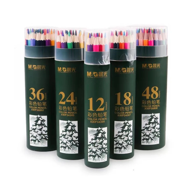 posters round container maker  brown recycled pen 48 colored mini box for pencil packaging in paper tube