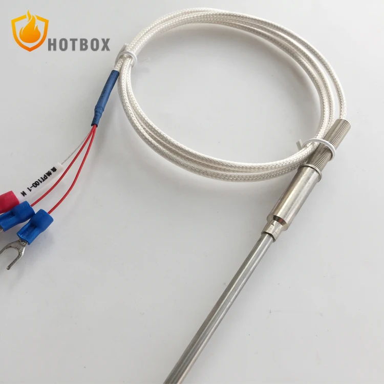 
Customized Temperature Probes 4 * 150mm tube heat resistance thermocouple temperature sensor PT100 