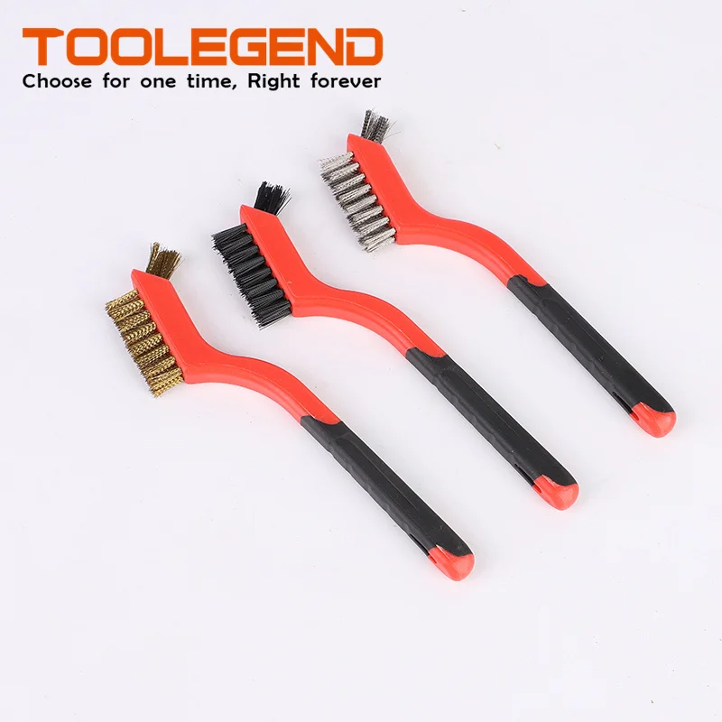 Hot sale fashion popular steel brass polishing detail metal rust clean copper wire brush stainless steel wire brush set