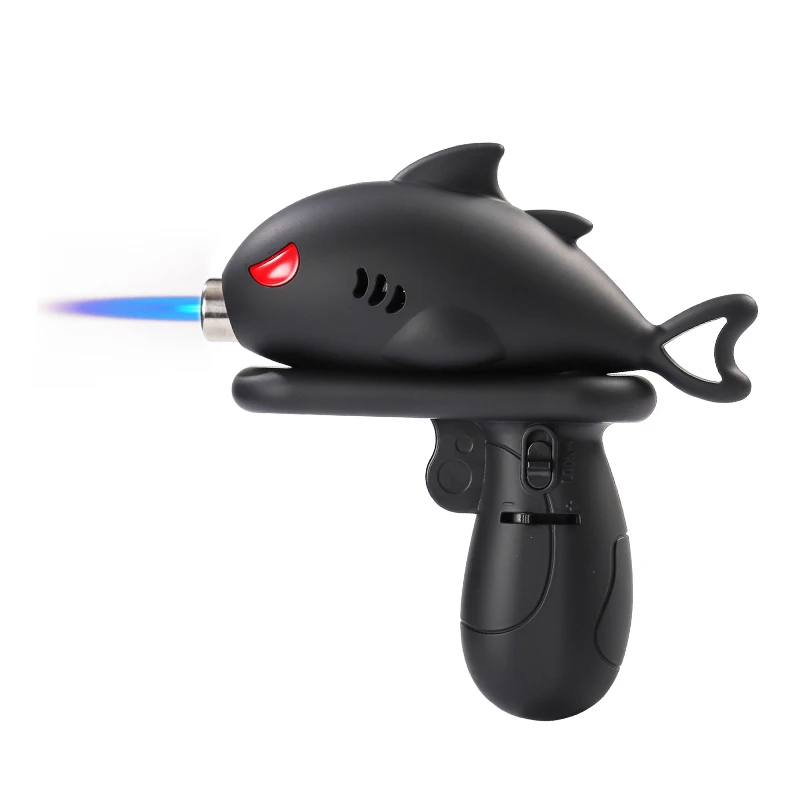 Windproof Torch Blue Jet Flame Lighter Refillable Kitchen Cooking Jet Torch Lighter with Safety Lock for BBQ Baking