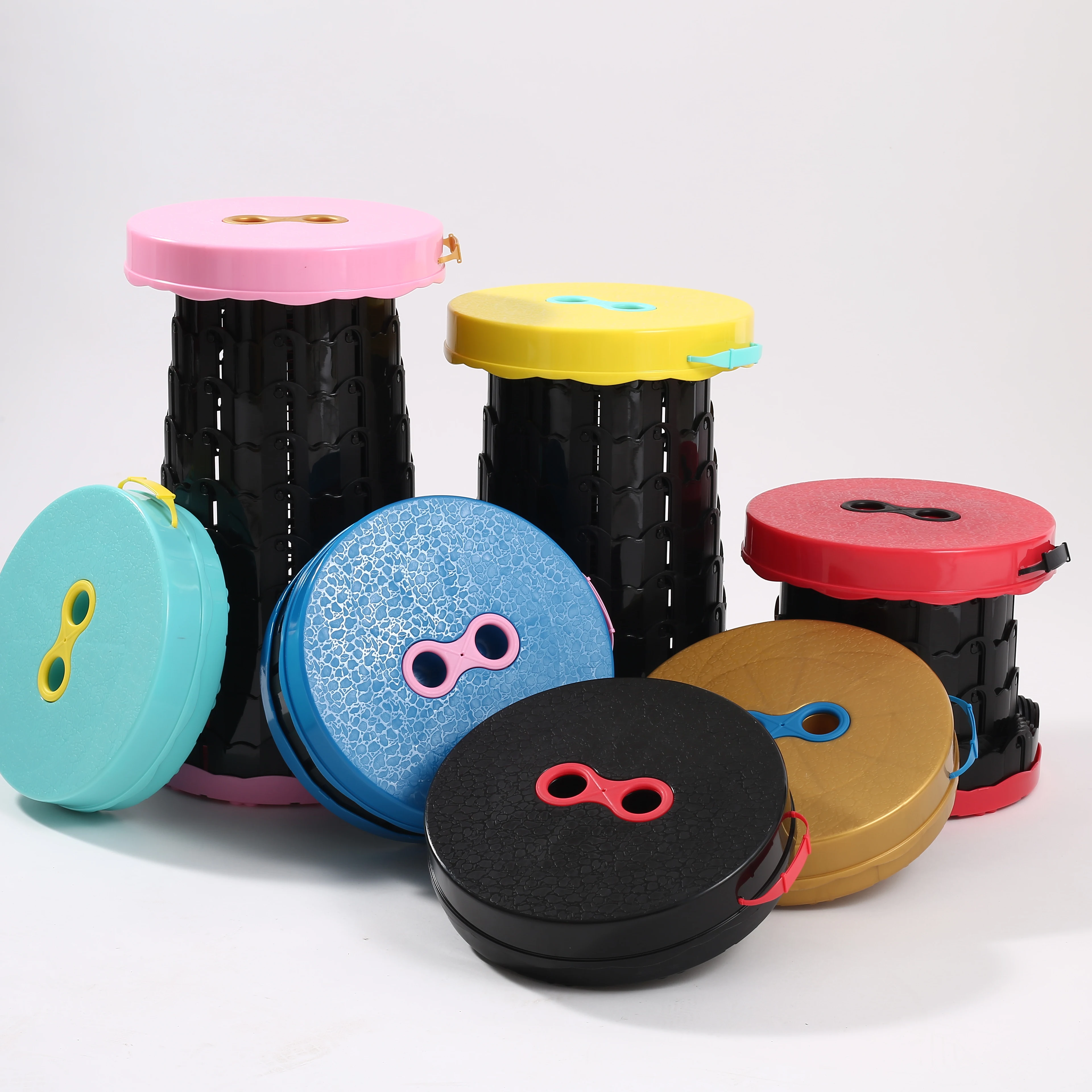 
Portable Retractable Folding Stool Outdoor Lightweight Telescopic Stool Folding Chairs For Camping Fishing 