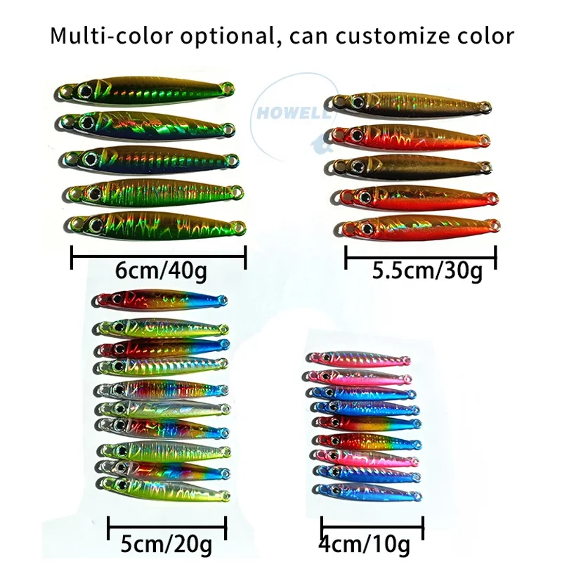 OEM tungsten slow jig 10g 20g 30g 40g Saltwater Fishing Lures Jigs Uv Jig Metal Bait