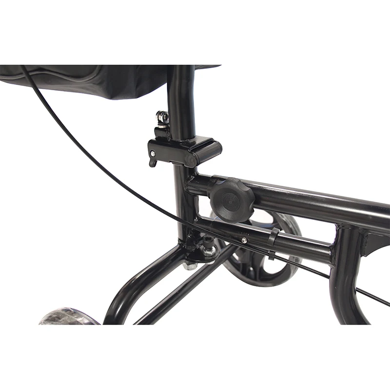 High-Carbon Steel Outdoor Folding Knee Rollator Scooter 4 Wheels Elderly Disabled Providing Excellent Walker Rollator Support